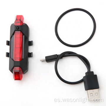 Flojo delantero delantero súper brillante y luz trasera de bicicleta LED USB recargable Bicicletas traseras accesorios de LED de alta intensidad roja